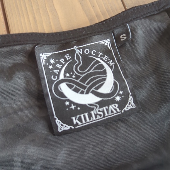 Killstar Black Velvet Mini Dress - Picture 3 of 9